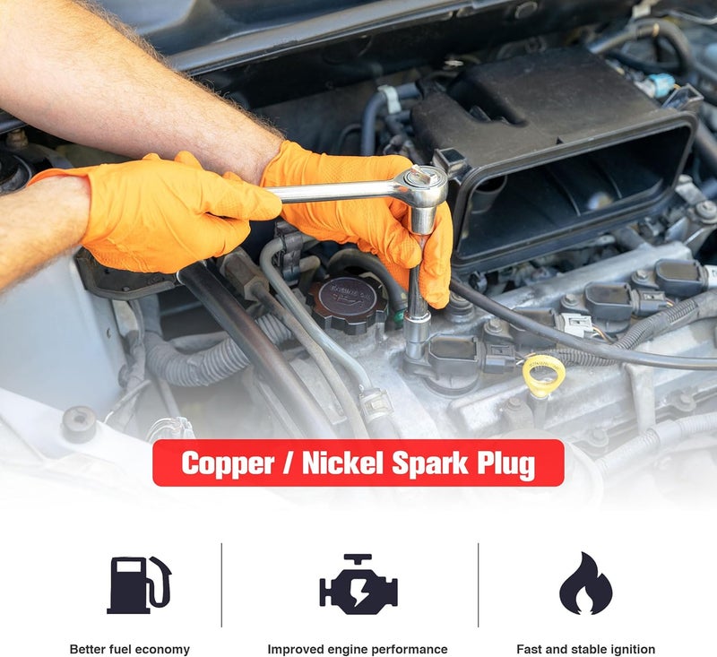 TORCH F6RTC Spark Plug Replace for NGK 7131 BPR6ES Spark Plug, for Bosch WR6DC WR7DC,for Champion RN9YC RN10YC,for Denso W20EPR-U,for MTD 951-10292/751-10292,OEM (1) - Image 5